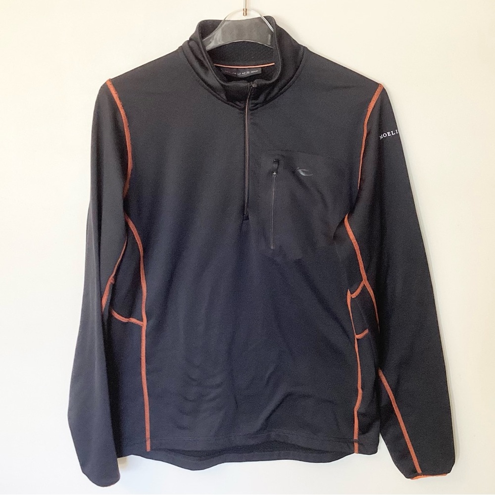 KJUS Golf Hydraulic Midlayer 1/2 Zip Pullover - Black - M